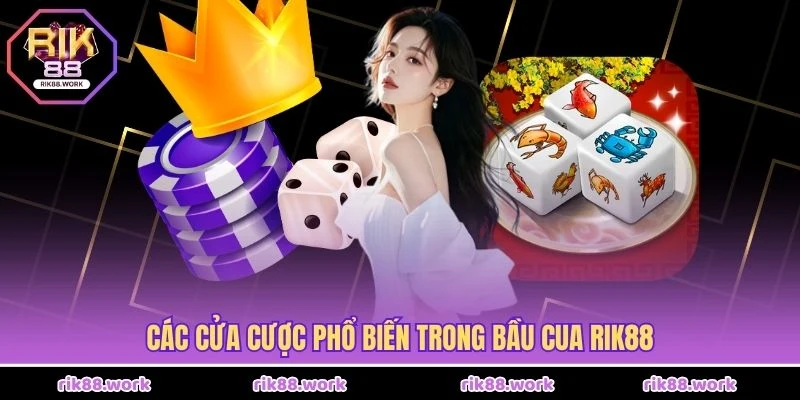 Các cửa cược phổ biến trong bầu cua Rik88